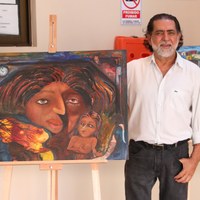 Ivanor Florêncio e seu quadro