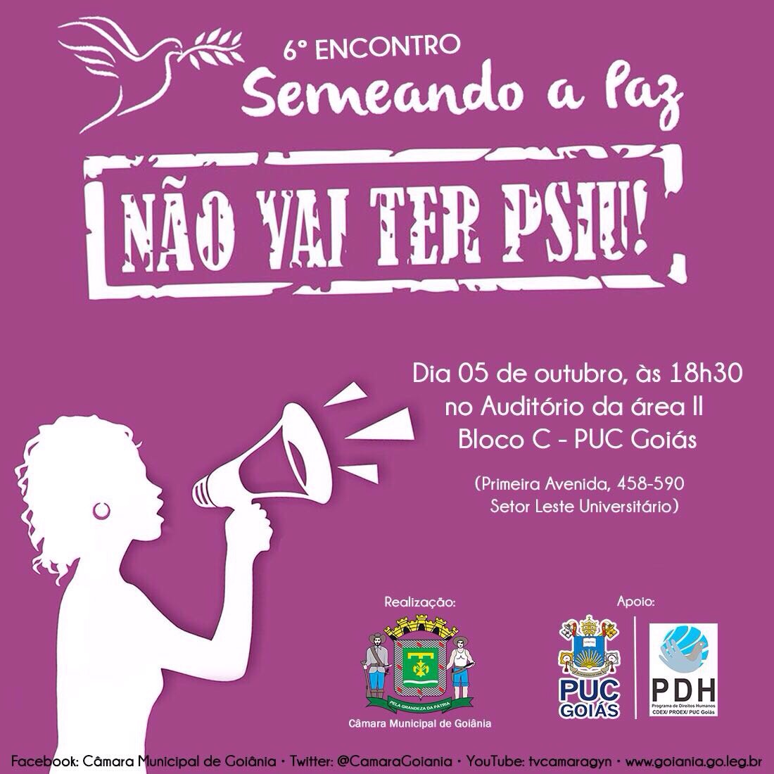 6º Encontro da campanha "Não Vai Ter Psiu!" vai debater o tráfico de mulheres 