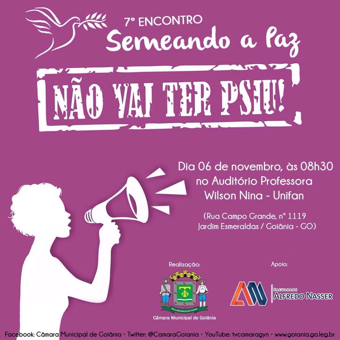 7º Encontro da campanha "Não Vai Ter Psiu!" vai debater o assédio no trabalho