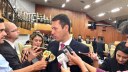 Andrey Azeredo fala à imprensa sobre o concurso da Câmara, contratação de estagiários, melhorias na Casa e leis eleitorais