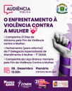 Câmara promove audiência pública para discutir violência contra a mulher