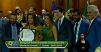 Câmara homenageia Gracinha Caiado com título de cidadã goianiense