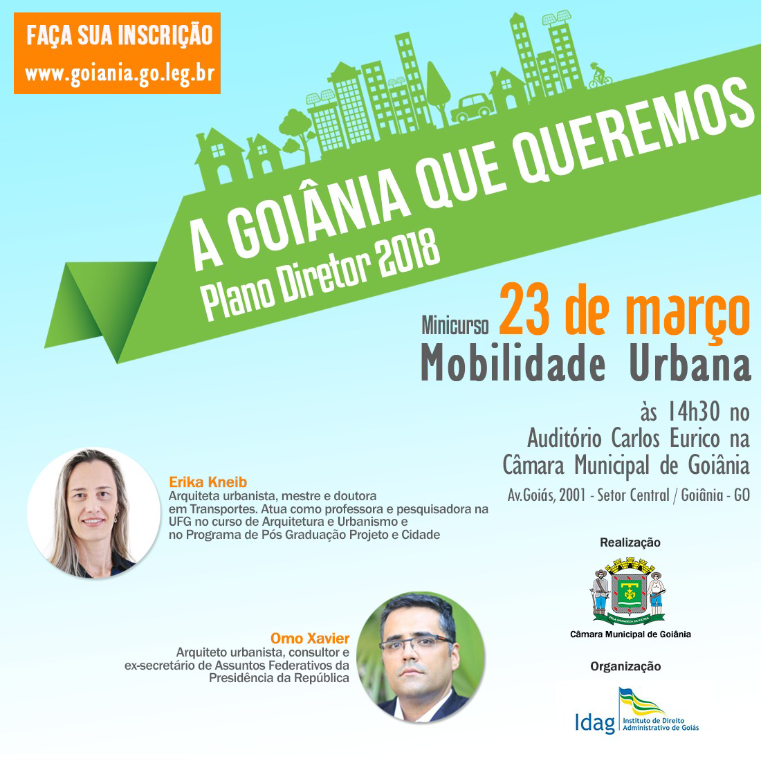 Inscrições para o minicurso gratuito sobre Mobilidade Urbana terminam nesta quinta-feira