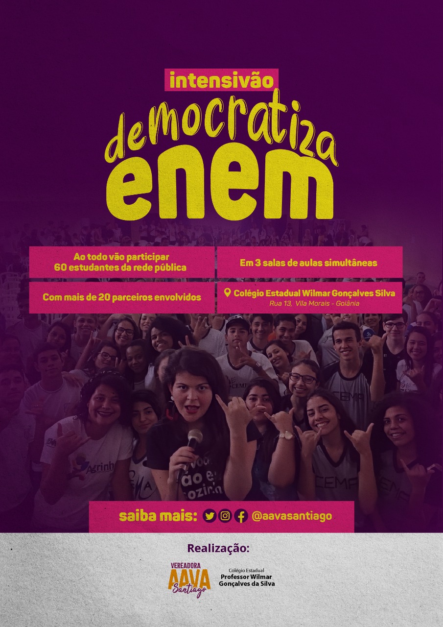 Intensivão gratuito reforça conteúdo do Enem para estudantes de escola pública