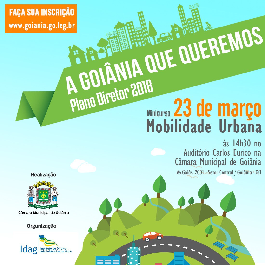 Mobilidade Urbana no Plano Diretor é tema de minicurso em Goiânia 