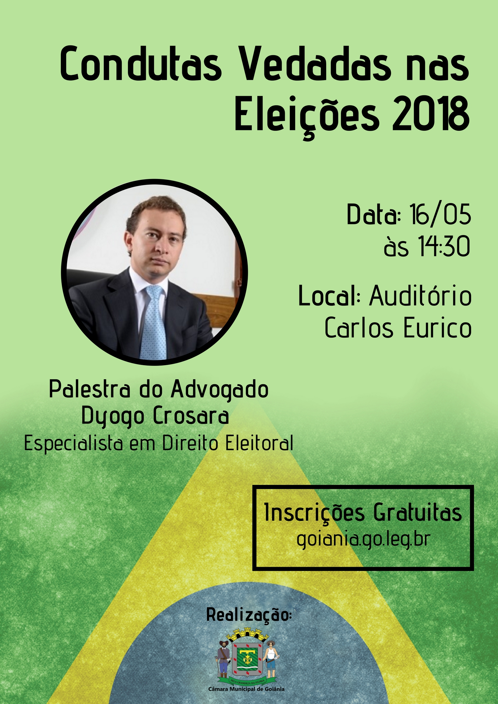 Palestra sobre as regras nas eleições 2018 é na próxima semana