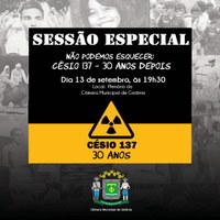 Tragédia do Césio 137 será lembrada pela Câmara Municipal