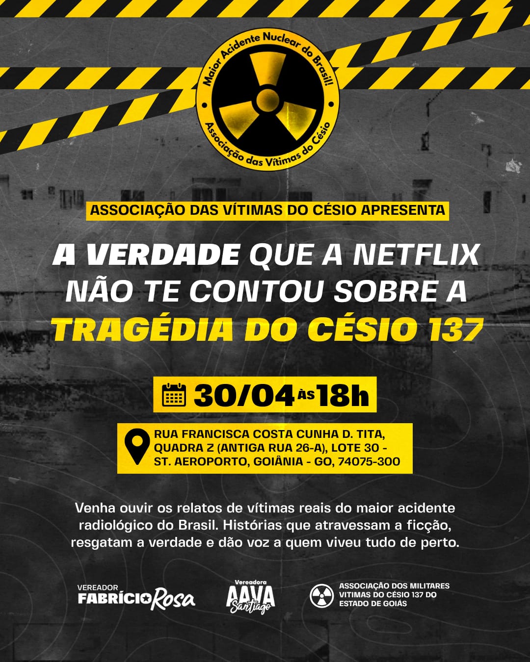 Audiência pública dará voz às vítimas do Césio-137 em um dos imóveis marcados pelo maior acidente radiológico do mundo