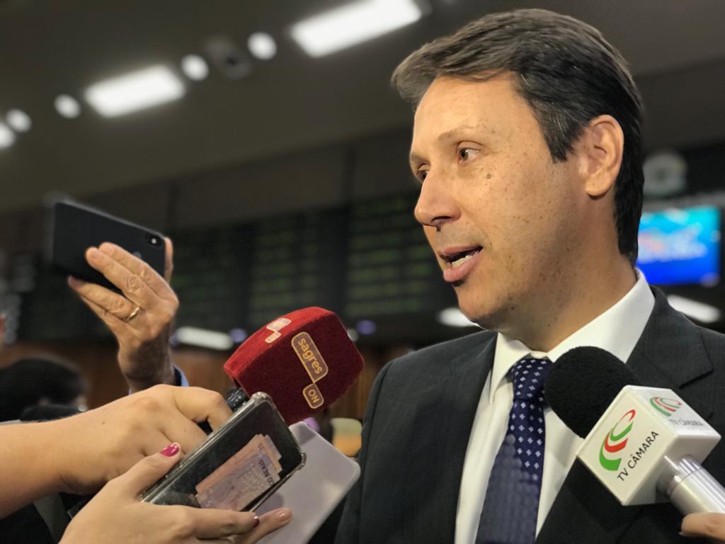Andrey Azeredo fala à imprensa sobre a eleição da Nova Mesa Diretora