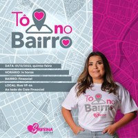 Sabrina Garcez encerra projeto "Tô no Bairro" em 2022, na Região Noroeste