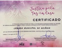 Tribunal de Justiça concede à Câmara certificado de Instituição Amiga da Mulher