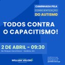 Willian Veloso promove caminhada para conscientização sobre autismo